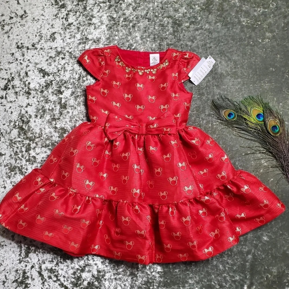 Disney‎ Minnie Mouse Icon Red Girl's Holiday Dress